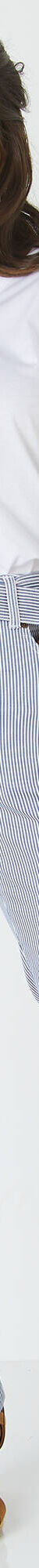 Pantalon droit rayé, Spécial Petites (bleu / blanc) Pantalon droit rayé, Spécial Petites (bleu / blanc)